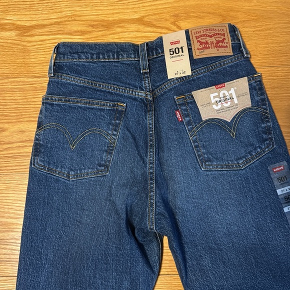 Levi’s women’s 501 original high rise straight leg jean size 27 brand new w tags - Picture 8 of 10